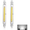 Generico Lampadina LED R7S 118mm Dimmerabile, AC 230V R7S COB LED Lampada 118mm 30W Sostituzione Alogena J118 300W, Bianco Fredda 6000K 3000LM, Senza Sfarfallio, 360° Luce LED Lineare Proiettore, 2 Pezzi