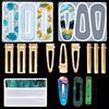 FineInno 3Pcs Rettangolo in Silicone Stampo Resina Stampi Muffa Resina Epossidica di Cristallo Stampi per Colata DIY Pendente Ciondoli per Gioielli (stampo in resina per capelli)