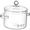 Toyvian Pentola Per Stufati in Vetro Borosilicato Da Coperchio Pentola Per Microonde Doppio Manico Per Uso Domestico e Preparazione Di Zuppe e Pasta