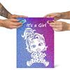MyMagiCanvas Kit Gender Reveal Interattivo - Tela 30x40 cm con Glitter Rosa e Blu | Annuncio Magico del Sesso del Bambino - Entrambi i Genitori Partecipano! Ideale per Baby Shower e Rivelazione