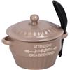 AD TREND 1 Pezzo Zuppiera da Portata in Ceramica con Coperchio e Cucchiaino 450 ml 3 Colori