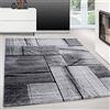 Teppium Moderno tappeto a pelo corto, per soggiorno, 140 x 200 cm, nero, lavabile, design in legno 3D, facile da pulire e morbido, ideale per camera da letto, sala da pranzo e come tappeto da cucina