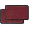 Astra Zerbino per esterni e interni - 40 x 60 cm Set da 2 Linee rosse - Zerbino antiscivolo - Tappeto cattura-sporco molto resistente - Zerbino per gradini