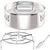 Lcilent Stampo Flan con coperchio, in acciaio inox Flan Pan per Instant Pot 6QT