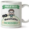 Mugffins Tazza Personalizzata in ceramica per MATEMATICO uomo 11 oz / 350 ml - In italiano - Sei incredibile - Kawaii - Idea regalo per compleanno, anniversario, natale, laurea