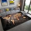 Generic Tappeto Salotto Pelo Corto - Moderni Tappeti Soggiorno,Tappeto Camera Da Letto Lavabile,Decoration Casa, Tappeti Grandi Antiscivolo Morbido, Mappa Del Mondo D'Epoca 200 X 300 Cm