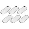 QUARKZMAN 6pz Acciaio Inox Vassoio Decorativi Bagno Vassoi Trucco Cosmetici Vassoi Piccolo Vassoio per Candele Dessert Portaoggetti(Argento 9 x 3.5)