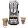 De'Longhi Dedica Arte EC885.M, Macchina Caffè a Pompa Tradizionale Barista, Macchina Manuale con Montalatte My LatteArt, Design Compatto 15cm Larghezza, Tazze Fino a 13cm, Compatibile E.S.E., Metallo