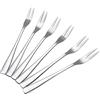 Asking Forchetta piccola in acciaio inox, 12 pezzi, forchette da frutta a 2 rebbi, F