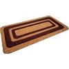 Amicasa Cosmoline - Zerbino COCCOMIO Marrone 50x100 cm - Cocco naturale da esterno con bordatura e fondo PVC antiscivolo - Ideale per ingresso casa e portico