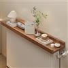 JINGSHIQIAOPL Mensola Sopra Termosifone con Corrimano Rialzato, Robusta Mensola Portaoggetti in Legno per Esporre e Organizzare in Soggiorno, Camera da Letto, Ufficio(Brown,30x12cm/12x5in)