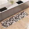 NARCISO Tappeto Cucina Antiscivolo Lavabile 100% Vinile Gommato Antimacchia, Passatoia Cucina Antiscivolo Lavabile, Tappeti Runner Disponibili in Varie Metrature (Circle Grigio, 52x340cm)