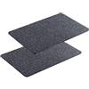 Astra Zerbino interno grigio antisdrucciolo - zerbino 50x80 cm set di 2 idrorepellenti - zerbino Rib Line resistente e antistatico