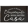 Generico Benvenuti Nella Nostra Casa Tappeto in Feltro gommato per interni Personalizzato con Nomi ADATTO AGLI INTERNI Idea Regalo Compleanno Natale Nuova Casa Assorbente Antiscivolo 50x70cm Per Camere Entrata