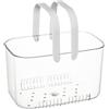 Haofy Cestino per Doccia Trasparente Portatile, Grande capacità, Design Cavo Impermeabile, Stile Semplice e Carino per L'organizzazione del Bagno, Design Multifunzionale