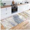 Siunwdiy Tappeto Cucina Antiscivolo 1 Metri Tappeto Runner Grigio Astratto Tappeti Passatoia Antimacchia Corridoio Soggiorno Passatoia cucina Moderno Durevole Tappetino Lavabile，120X100CM