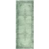 TESSO LIVING Passatoia Corridoio Kilim Vintage 80x290 cm Verde Lavabile Pelo Corto Antiscivolo Oeko-Tex Design Belga