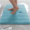 Rr tianshi Tappetino da bagno antiscivolo, extra morbido, assorbente, ad asciugatura rapida, in memory foam, 140 x 200 cm, azzurro