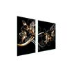 DarHaus Piastre di copertura per piano cottura in ceranfeld 2 pezzi 100x52 cm | copertura per piano cottura cottura elettrico a induzione | paraschizzi | tagliere in vetro | Nero orchidea