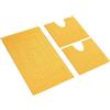 HomeLife - Set Tappeti Bagno 3 Pezzi Made in Italy, con: 1 Tappeto Bagno Assorbente (60X90) e 2 Tappetini Bagno (45X60). Tappeti Cotone Lavabili Lavatrice senza Antiscivolo, Tappeto Bagno Giallo