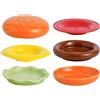 Generic Set di piatti, piatti per salse, a forma di hamburger, impilabili, piatti in ceramica, piatti da dessert per compleanno e festa della mamma