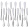 Buyer Star Coltelli da pesce da 12 pezzi, set di coltelli in acciaio inossidabile Servizio da tavola in argento per cucina domestica e ristorante, lavabile in lavastoviglie