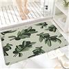 ANNKOOT Tappeto da Bagno in Microfibra, Tappetino da Bagno Antiscivolo,Ramo pianta olive disegnato a mano olio vegetal,Morbido, Facile da Pulire, Molto Assorbente per Bagno, Camera da letto, Interni 60x100 cm