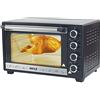 Bakaji Forno Fornetto Elettrico Ventilato Capacità 30 litri Potenza 1600W Temperatura Regolabile fino a 230° 4 Funzioni Elenti Riscaldanti in Acciaio con Luce Interna Funzione Timer Girarrosto