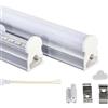 Generico UNIVERSO TUBO NEON LED SMD T5 PLAFONIERA RACCORDABILE DA 150CM 30 WATT 3300 LUMEN (BIANCO CALDO)