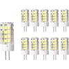 OUKAIDE 10 Pezzi lampadine LED G4 5W 51 SMD 2835LEDs Lampada LED AC220-240V bianca fredda 6000k Lampadina LED super brillante 500LM Angolo del fascio 360 ° Base in ceramica G4 Non dimmerabile