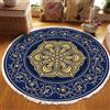 Tomifine Tappeto per soggiorno bohémien camera da letto tappeto antiscivolo lavabile in lavatrice morbido tessuto tappeto per cucina vintage corridoio sala (80 cm,Blu Marrone)