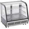Ristoattrezzature Modello: 983400202332,Vetrina refrigerata da banco 70,2x56,8x68,6h cm vetro curvo 4 lati in vetro nera 120 lt 0 +12 °C