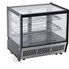 Ristoattrezzature Modello: 983600202332,Vetrina refrigerata da banco 70,2x56,8x68,6h cm vetro dritto 4 lati in vetro nera 120 lt 0 +12 °C