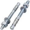 SKIR'CO Ancoraggi a cuneo zincati M8 x 80 mm, tasselli in metallo, bullone di ancoraggio, ancoraggio per muratura, ancoraggio per calcestruzzo, 4 pezzi