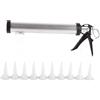 GOTOTOP Pistola, tubo in alluminio silicone Caulking Gun 600 ml sigillante strumento con 10 ugelli