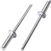 SKIR'CO Rivetti ciechi in acciaio zincato 3,0 x 10 mm, mandrino in acciaio, rivetti a testa bombata, DIN 7337, 100 pezzi