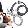 Whychstore Rubinetto miscelatore e doccetta, rubinetto per parrucchiere, rubinetto per letto perforato, tubo da 120 cm, doccetta estraibile per lavare la sedia