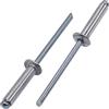 SKIR'CO 50 rivetti ciechi in alluminio 5,0 x 20 mm, mandrino in acciaio, rivetti a testa bombata, DIN 7337