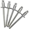 Marcopol Confezione da 100 rivetti ciechi 4,0 x 6 mm, testa a cupola aperta, DIN 7337, rivetti in alluminio e mandrino in acciaio, rivetti pop (100, 4,0 x 6 mm)