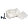 Diforma (10 pezzi) bianco, supporto per scaffali, 44 x 20 x 20 mm, giunti per mobili in plastica, giunto angolare a 90 gradi, viti incluse (10 pezzi, bianco)