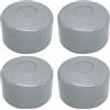 SKIR'CO (4 pezzi) Tappi per pali di recinzione, rotondi 51 mm Cappucci in plastica grigia per pali di recinzione rotondi, coperture per pali di recinzione, colore finestra grigio RAL 7040