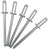Marcopol Confezione da 100 rivetti ciechi 3,2 x 8 mm, testa a cupola aperta, DIN 7337, rivetti in alluminio e mandrino in acciaio, rivetti pop (100, 3,2 x 8 mm)