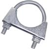 SKIR'CO (1 pz) Morsetto per tubi per tubi da 45 mm di diametro, morsetto con bullone a U, staffa per tubi zincata