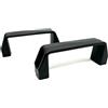 BSP STAMPAGGIO MATERIE PLASTICHE 4 Maniglia in Plastica Rinforzata PA, Made in Italy - Set 4 Maniglie Industriali Ergonomiche per Mobili, Sportelli e Pannelli - Resistente agli Urti, Umidità e Raggi UV (4, Nero Opaco, 21x129)