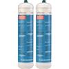 KEMPER - Bombola ossigeno 110 bar x 2 Attacco M10 Saldatura bi-gas Monouso 110 litri