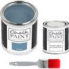 Chalk PAiNT PAINT EVERYTHING CHALK PAINT EVERYTHING Oceano & FINITURA + PENNELLO - Kit Pronto Vernicia e Proteggi (750 ml Colore + 250 ml Finitura + Pennello Professionale 40 mm)