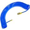 Stix Tubo a spirale ad aria compressa SP-PU 10 m, tubo dell'aria compressa 5/8 mm in PU, pressione massima 10 bar, con protezione antipiega e attacco rapido, adatto per utensili pneumatici