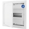 intratec 100% Shopping Intratec Quadro Elettrico da Incasso 1 File - Centralino di Distribuzione IP40 per 12 Moduli con Porta Metallica Bianca e Guida DIN per Impianti Elettrici Interni - 346 x 317 x 92mm