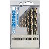 Krino 01155201 - Set di Punte per Trapano Rettificate al Cobalto 5% Per Acciaio Inox, 10 Pezzi - Ø 1-2-3-4-5-6-7-8-9-10