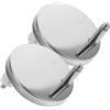 Warmhm Viti per Sedile Wc in Plastica e Gomma Argento 2 Paia con Tasselli Espansibili Resistenti e Compatibili per Fissaggio Rapido e Stabile
